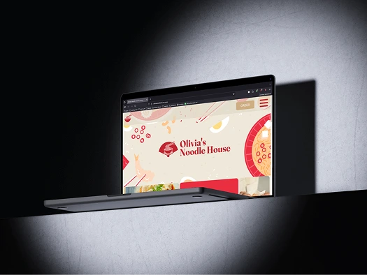 mockup of a website for a chinese restaurant